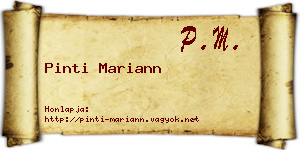 Pinti Mariann névjegykártya