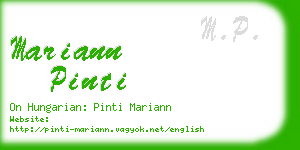 mariann pinti business card